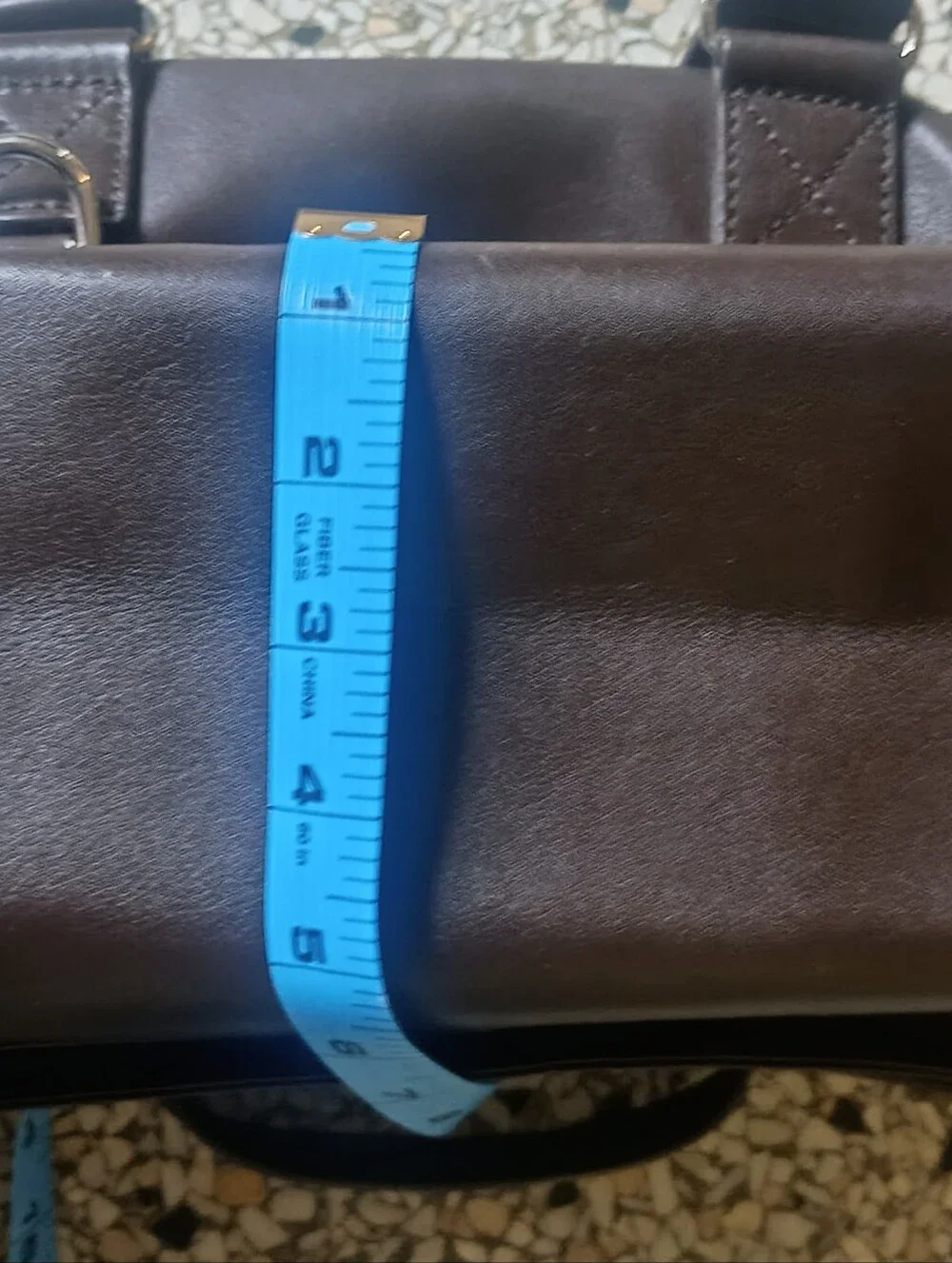 Michael Kors Brown Leather Travel Bag with Silver Hardware